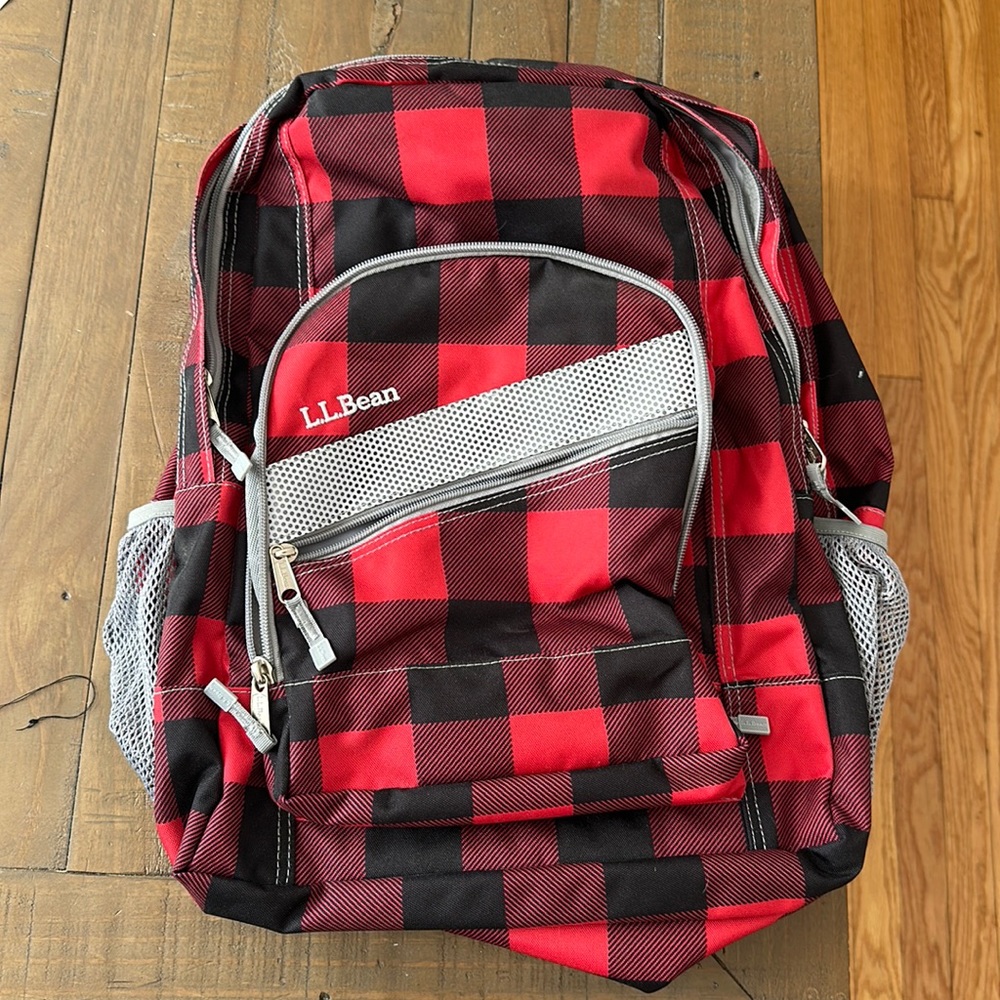 LL Bean Deluxe Book Pack mountain print new with no tag